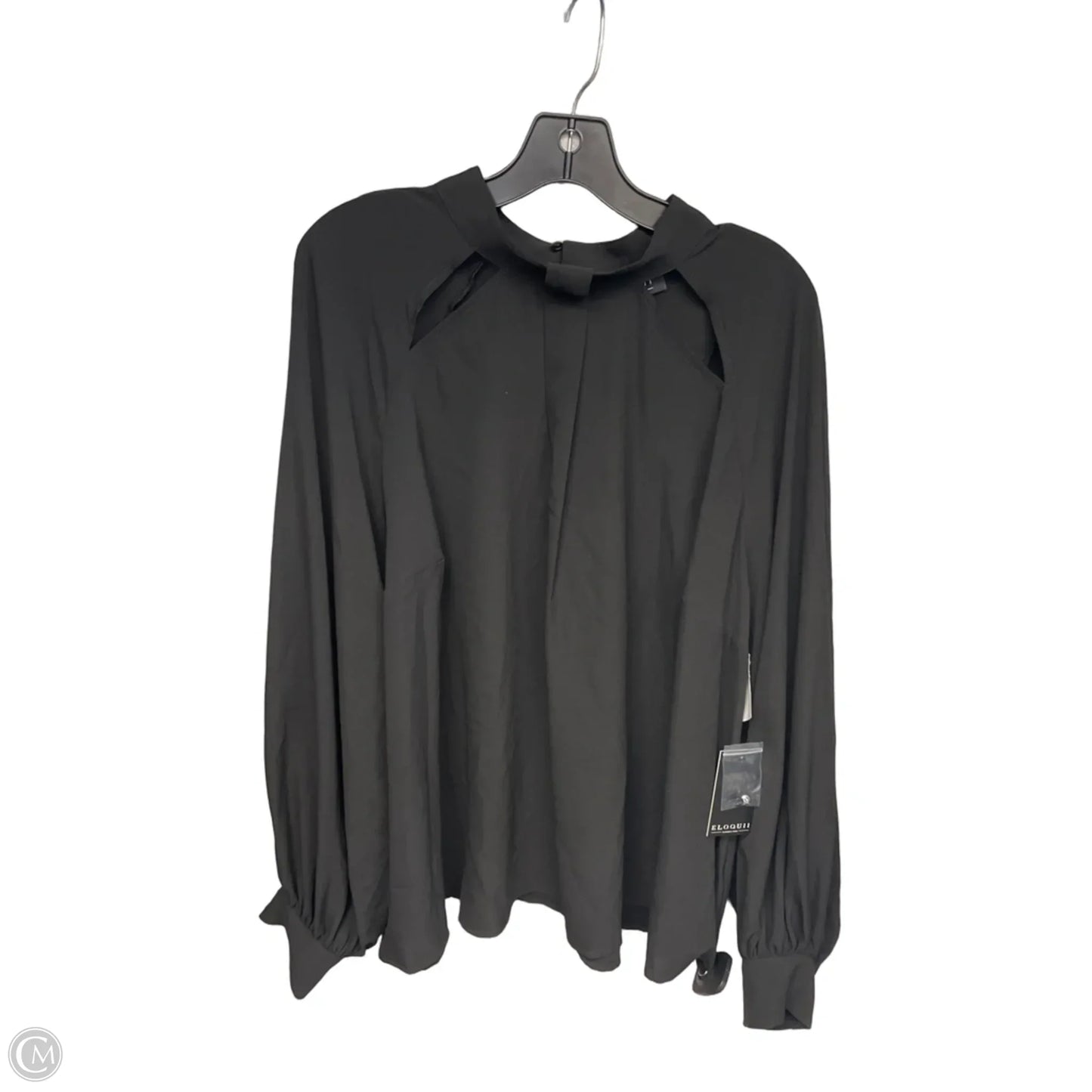 Blouse Long Sleeve By Elodie In Black, Size: 20