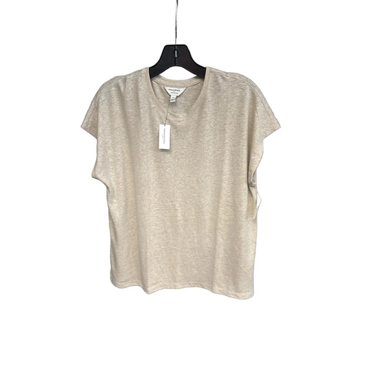Top Short Sleeve By Banana Republic In Beige, Size: Xl
