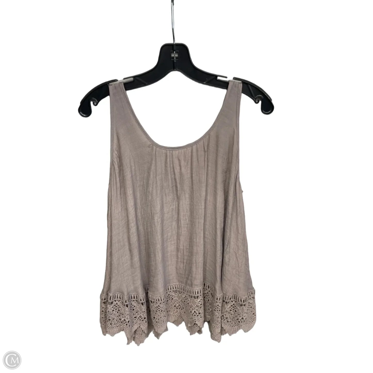 Top Sleeveless By Clothes Mentor In Taupe, Size: M