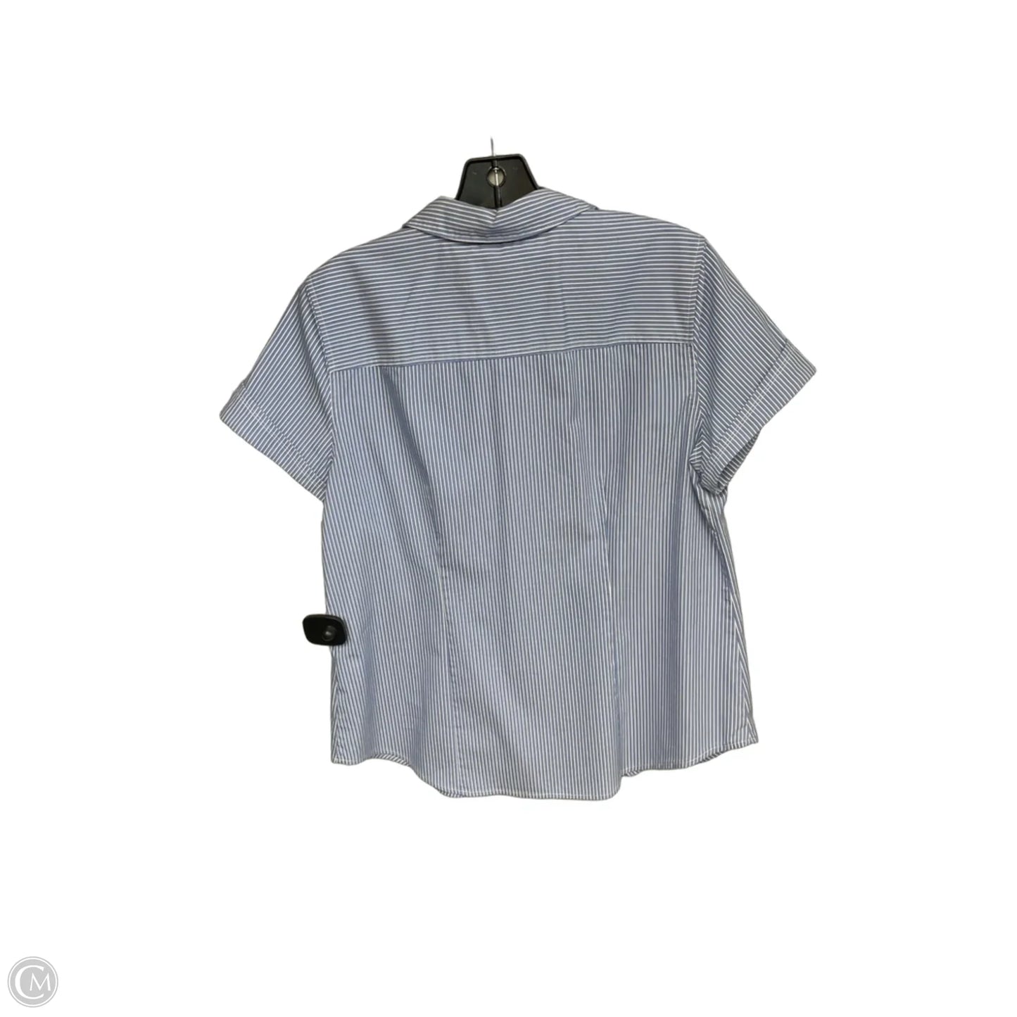 Top Short Sleeve By Liz Claiborne In Striped Pattern, Size: M