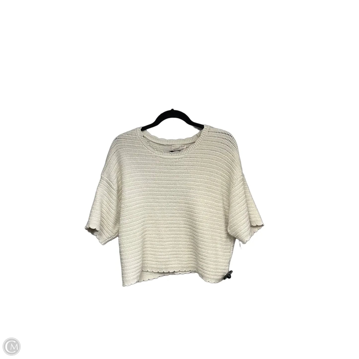 Sweater Short Sleeve By Universal Thread In Cream, Size: Xl
