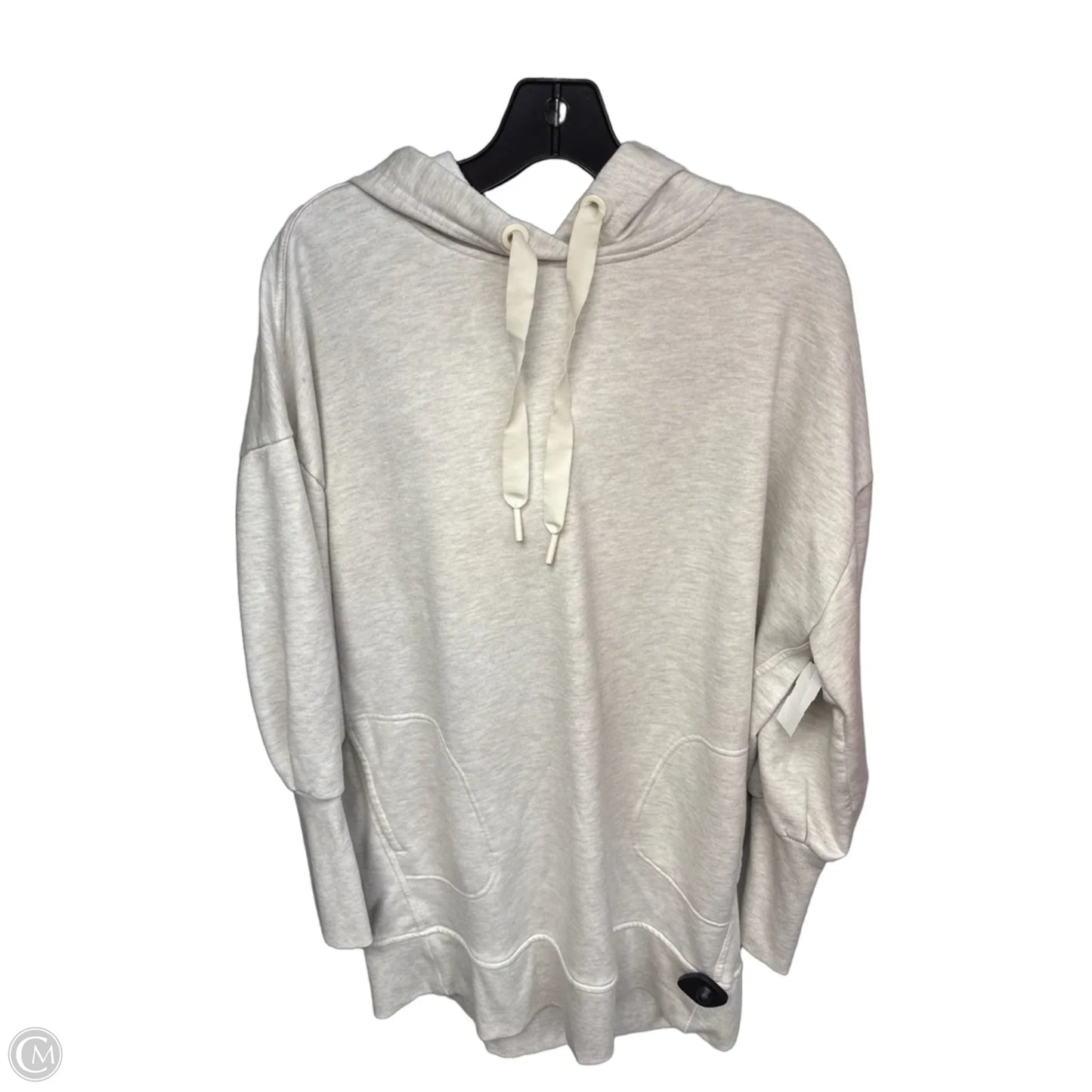 Athletic Sweatshirt Hoodie By Athleta In Cream, Size: Lp