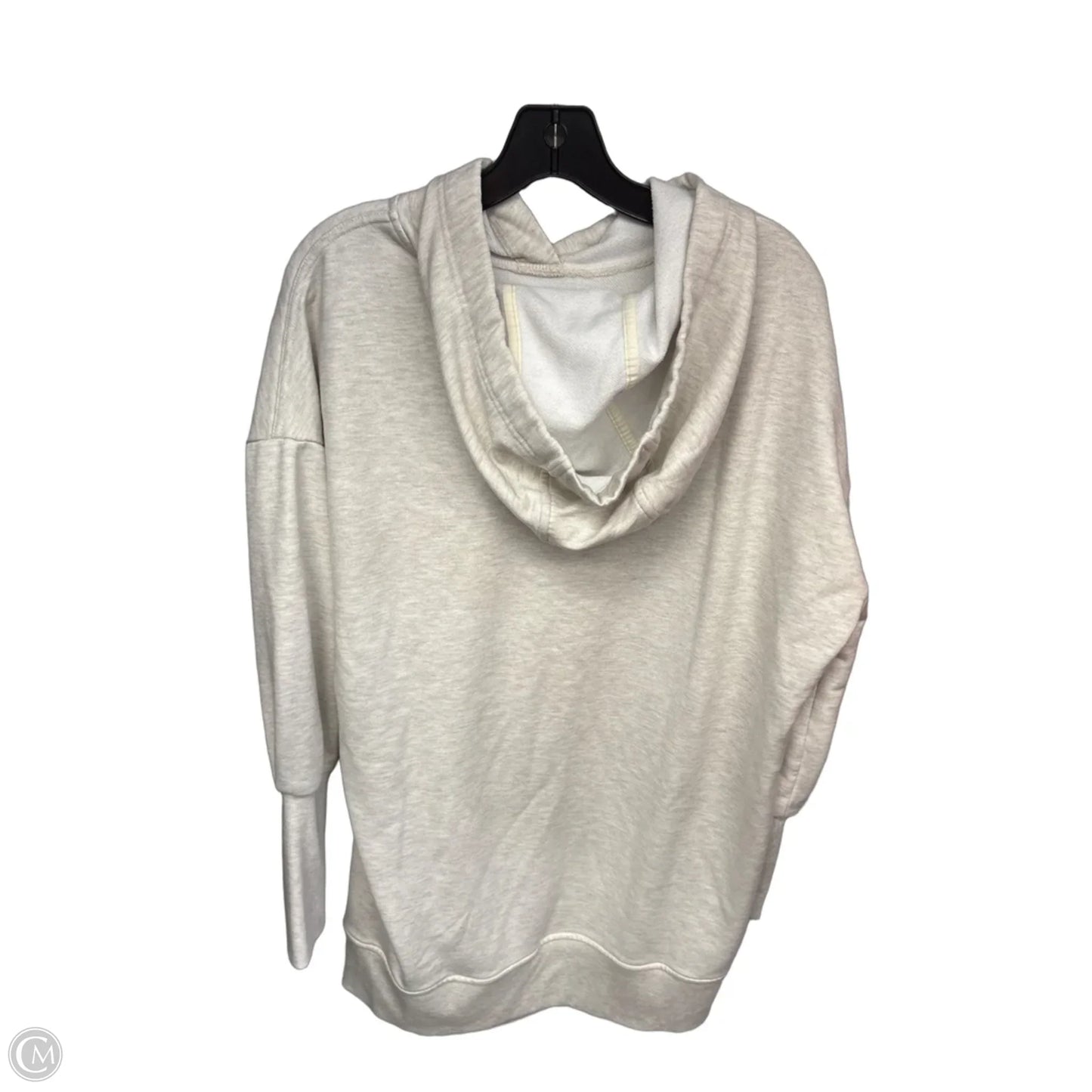 Athletic Sweatshirt Hoodie By Athleta In Cream, Size: Lp