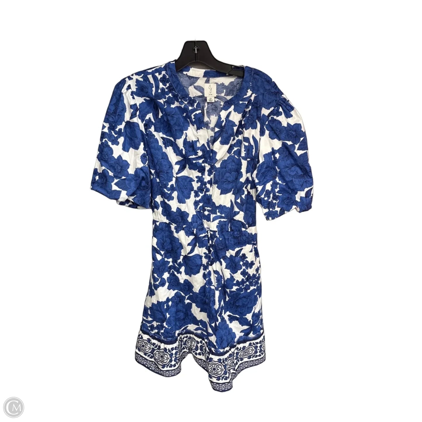 Dress Casual Midi By Joie In Blue & White, Size: 12