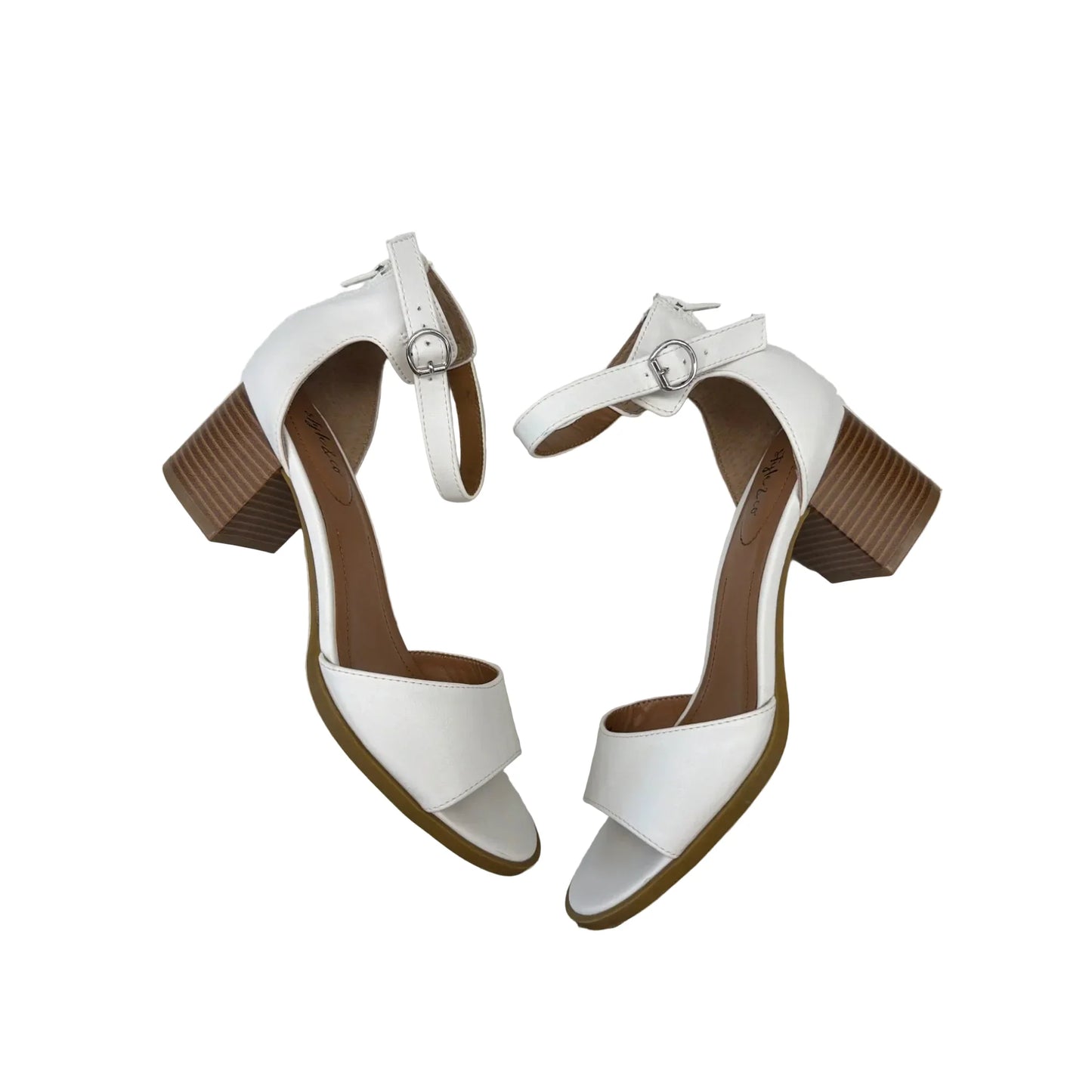 Sandals Heels Block By Style And Company In White, Size: 7.5