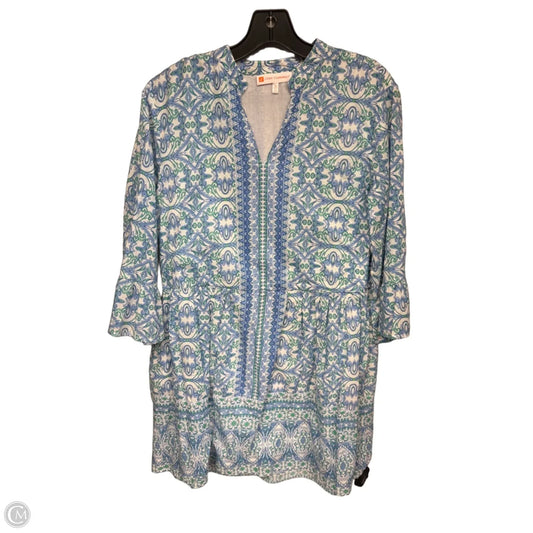 Dress Casual Midi By Jude Connally In Blue & White, Size: M