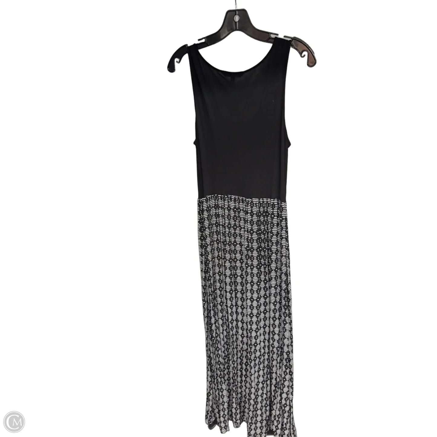 Dress Casual Maxi By Daisy Fuentes In Black & White, Size: L