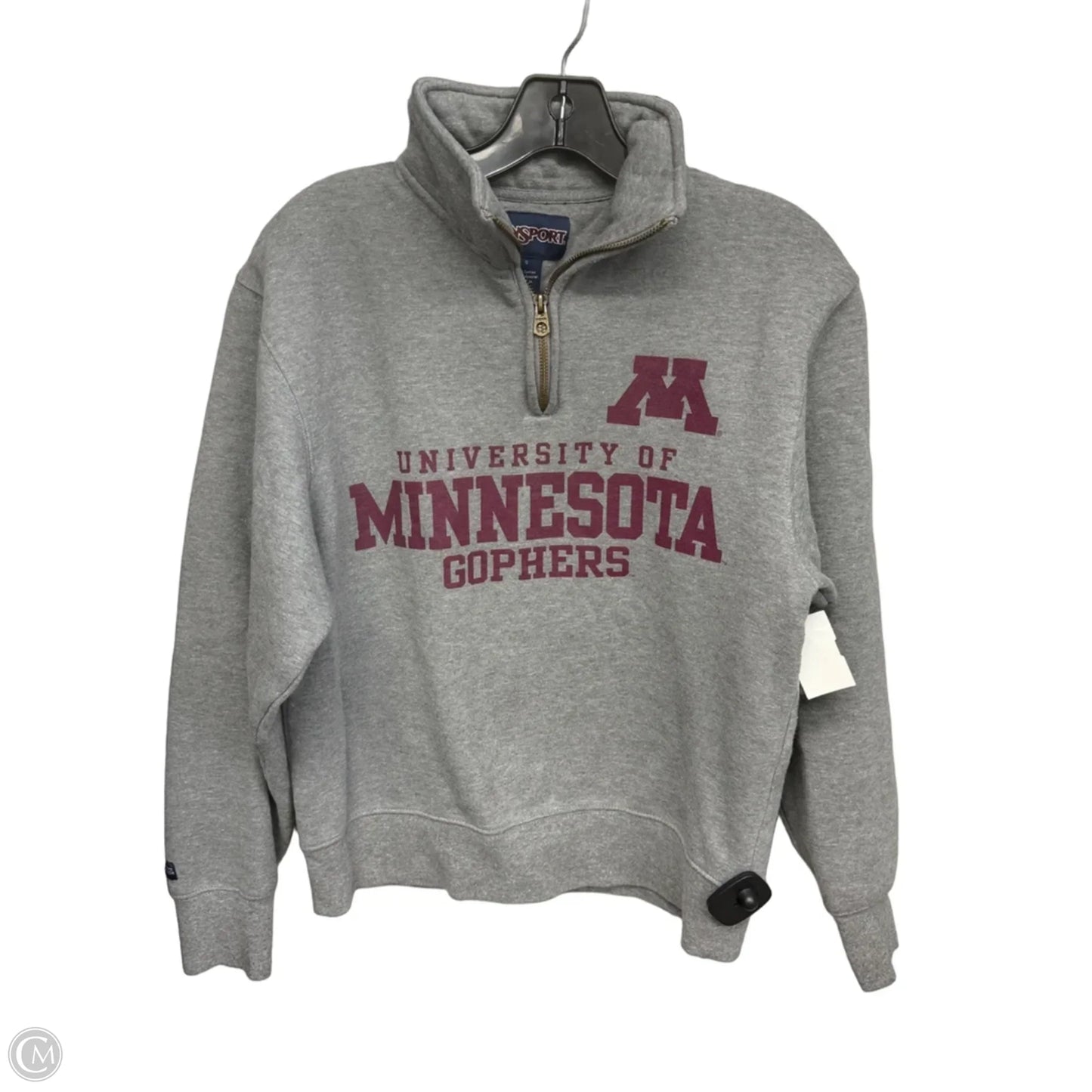 Athletic Sweatshirt Collar By Jansport In Grey & Red, Size: S