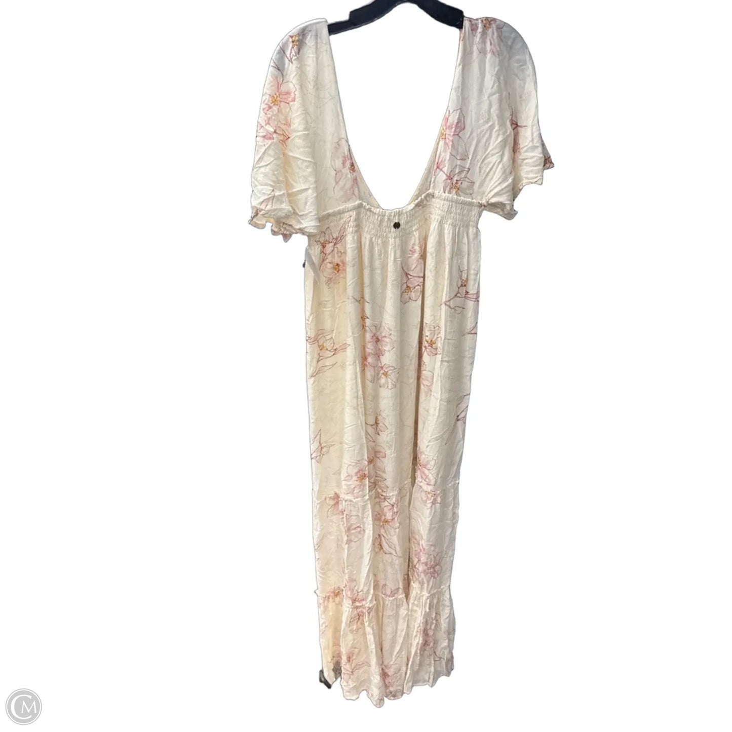 Dress Casual Maxi By Billabong In Cream & Pink, Size: M