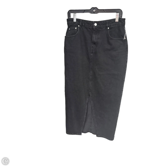 Skirt Maxi By Asos In Black Denim, Size: 8