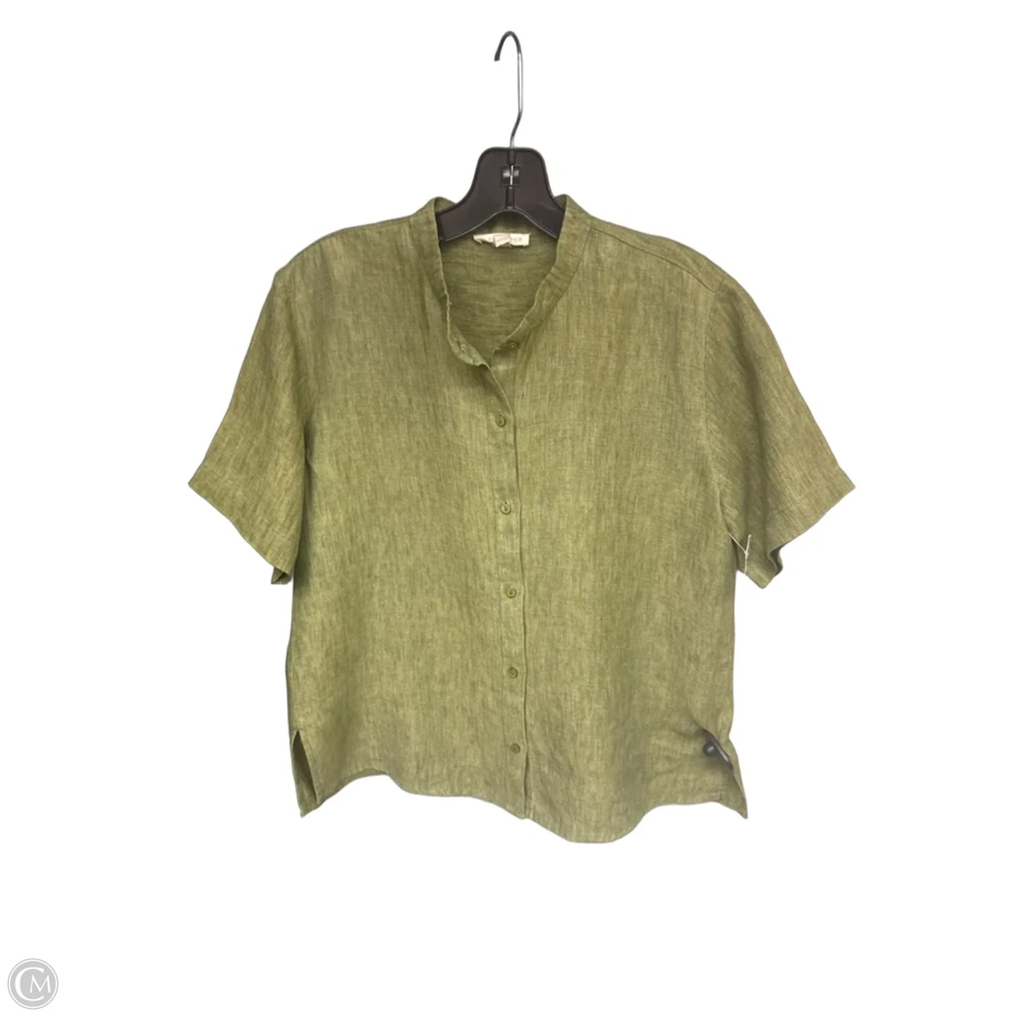 Top Short Sleeve By Eileen Fisher In Green, Size: Xxs