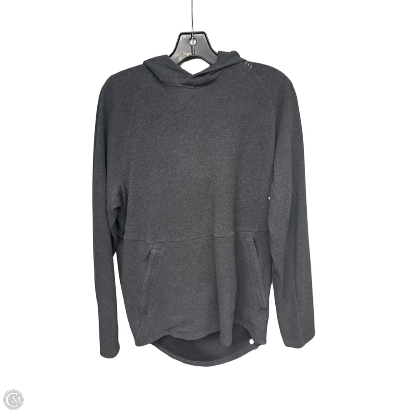 Athletic Sweatshirt Hoodie By Lululemon In Grey, Size: M