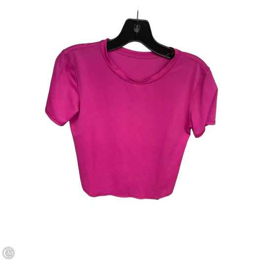 Athletic Top Short Sleeve By Lululemon In Pink, Size: S