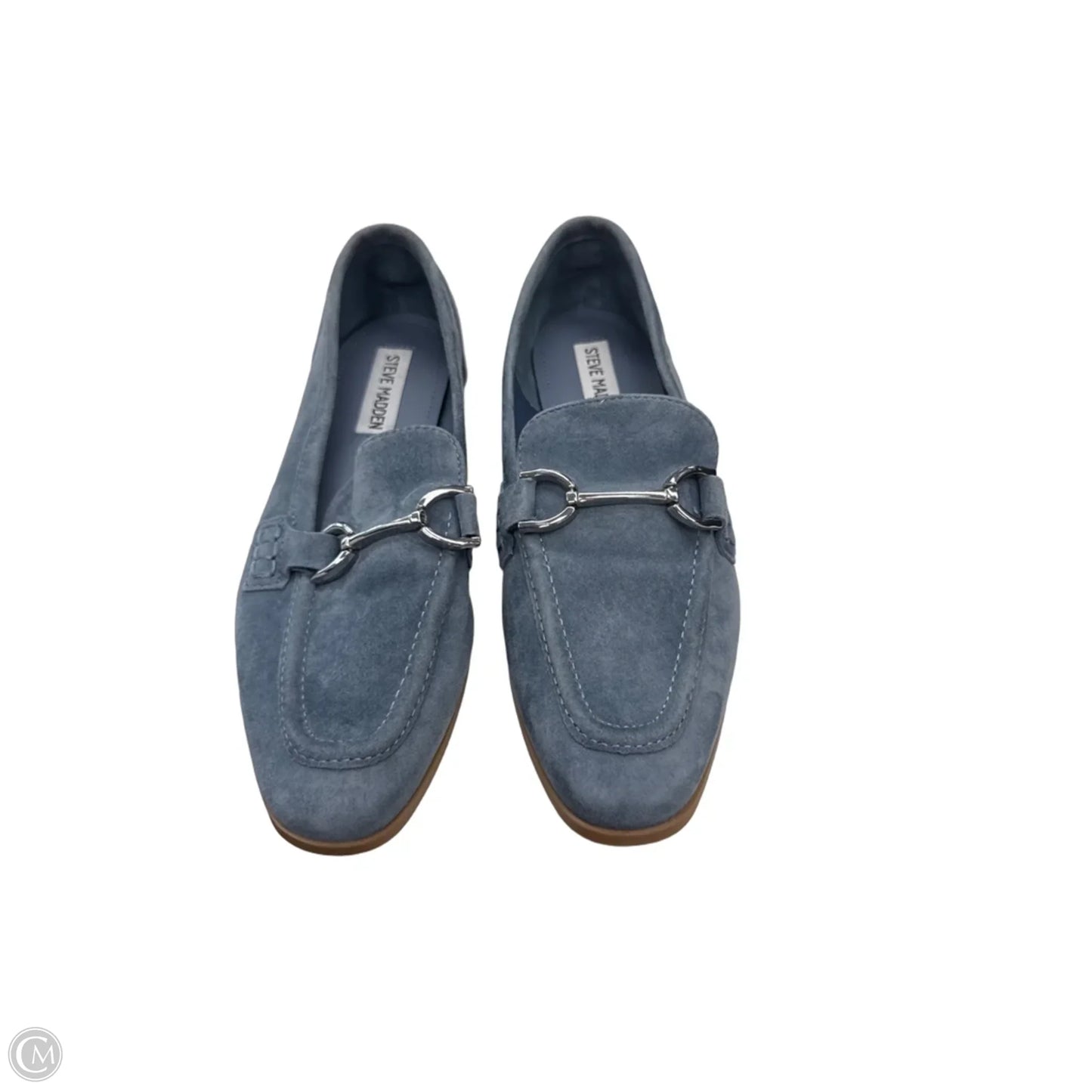 Shoes Heels Block By Steve Madden In Blue & Silver, Size: 7