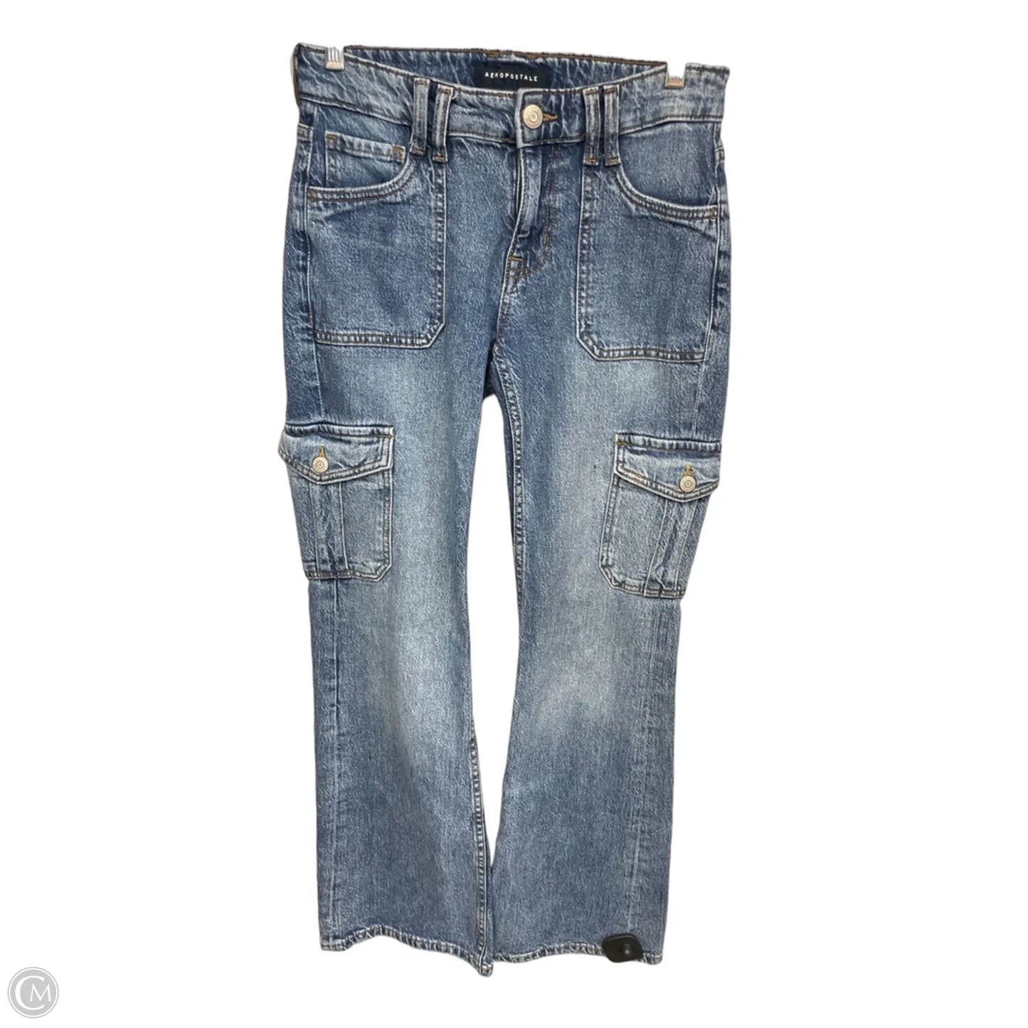 Jeans Flared By Aeropostale In Blue Denim, Size: 2