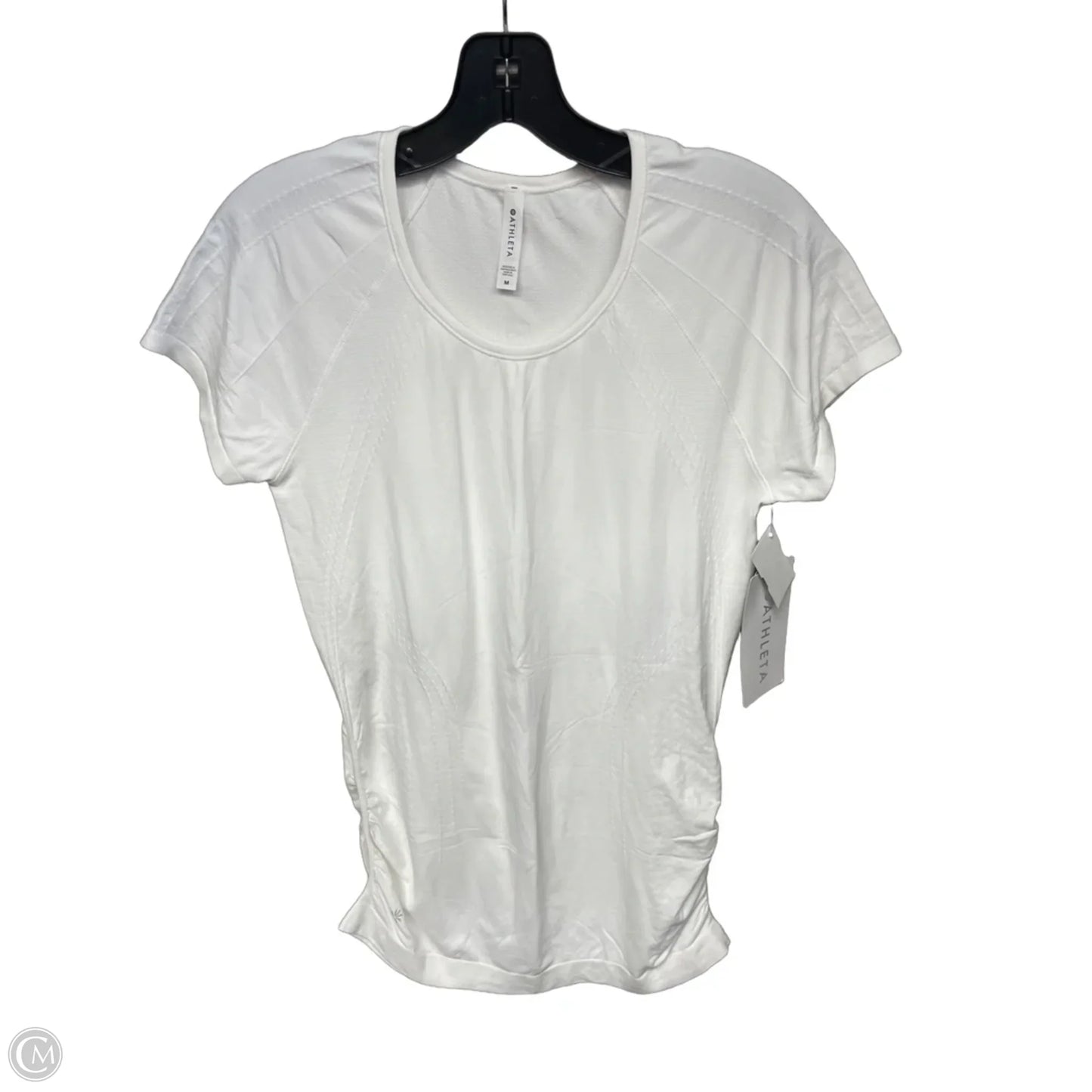 Athletic Top Short Sleeve By Athleta In White, Size: M