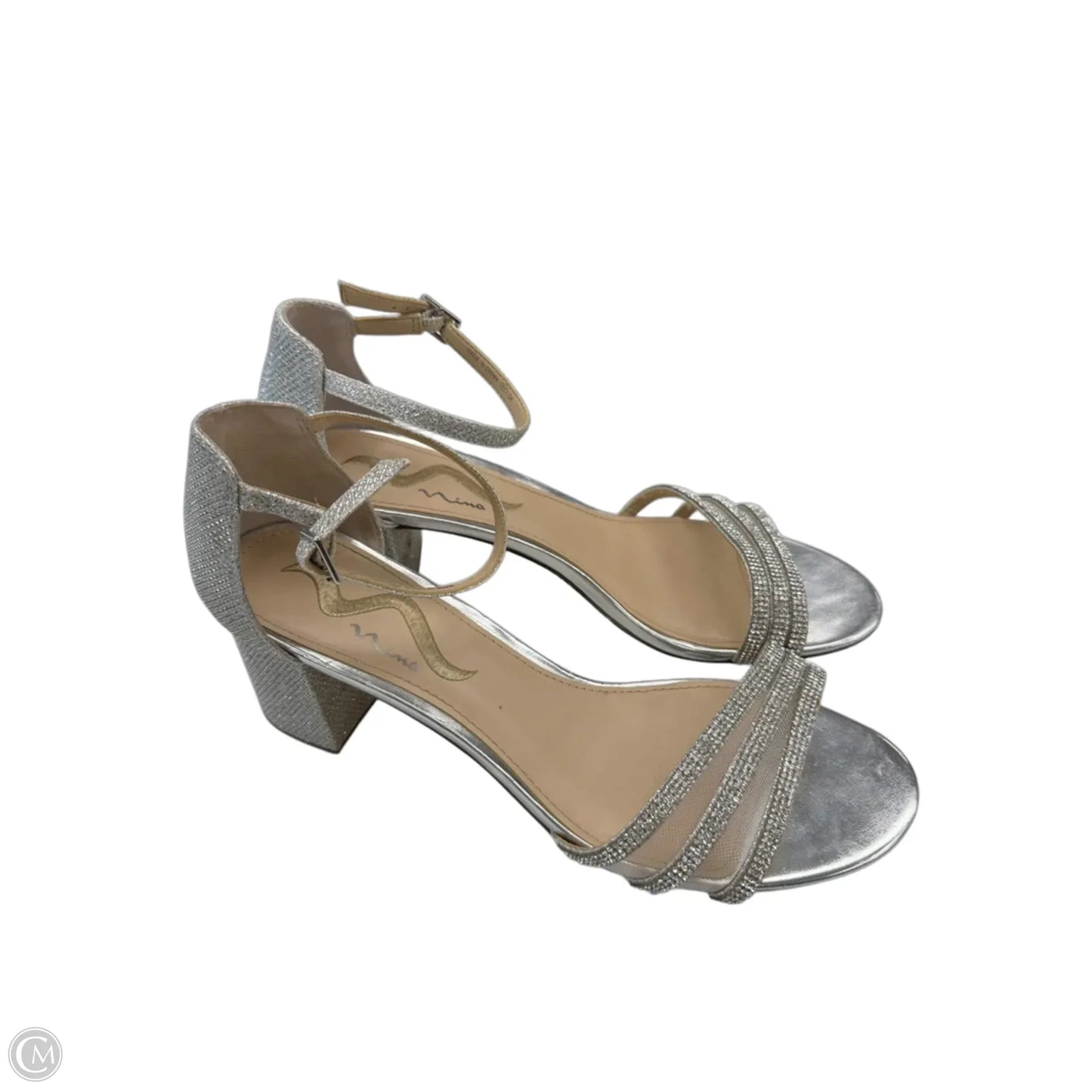 Shoes Heels Block By Nina In Silver, Size: 11