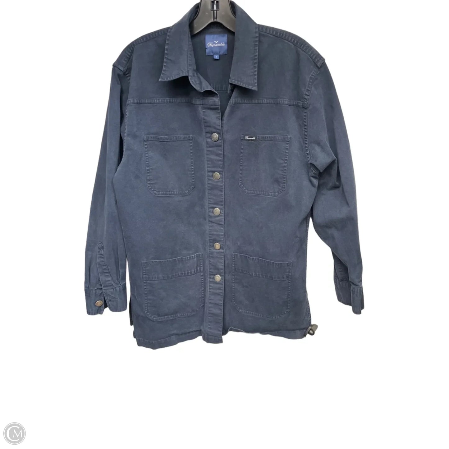 Jacket Designer By Facconnable In Blue, Size: S