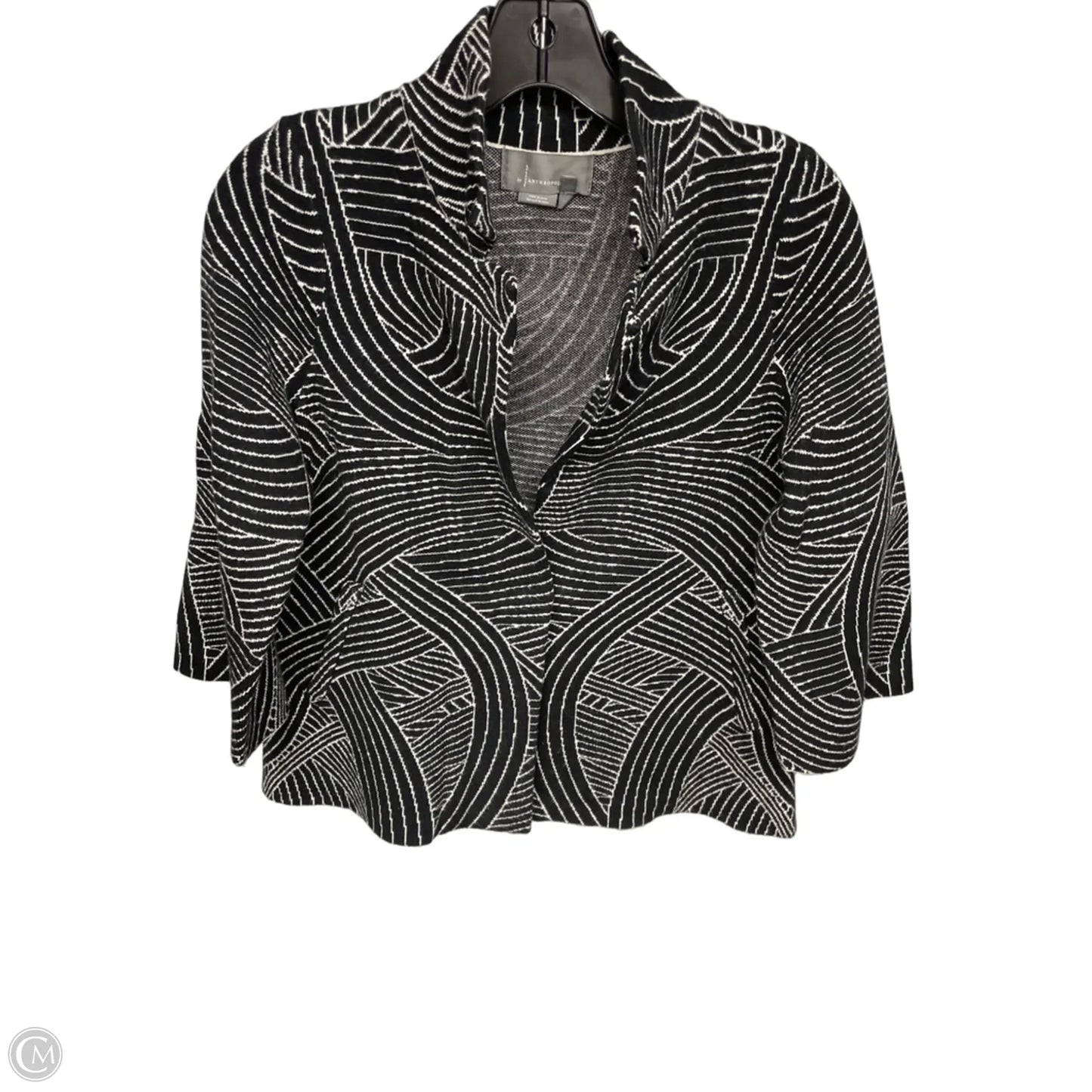 Sweater By Anthropologie In Black & White, Size: Xs