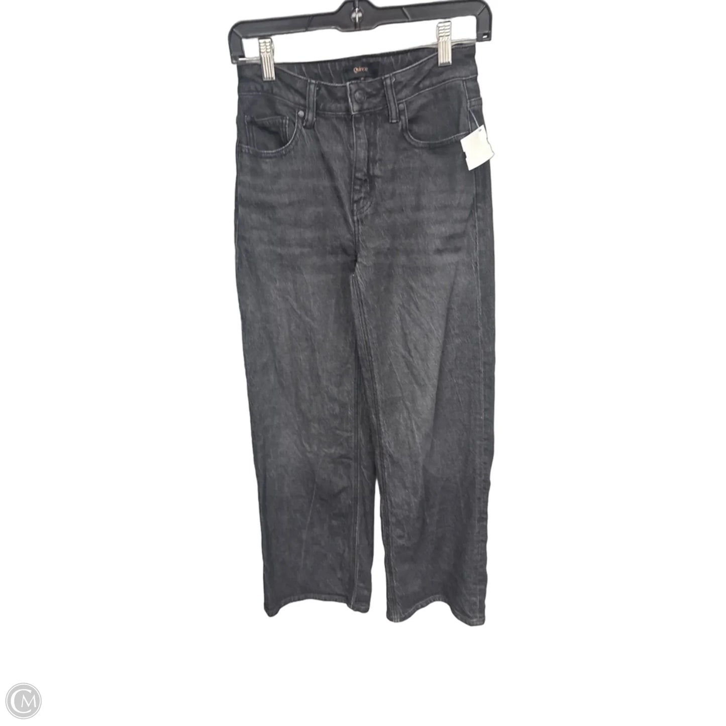 Jeans Straight By Quince In Black Denim, Size: Xs