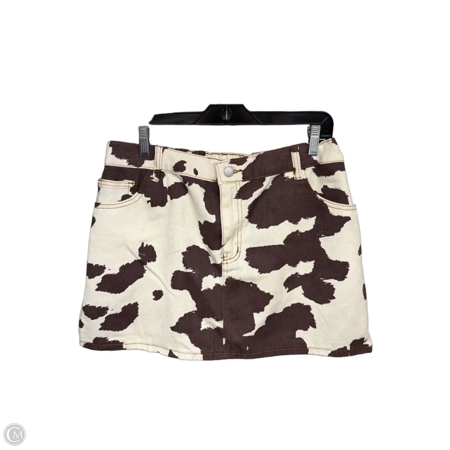 Skirt Mini & Short By Shein In Brown & Cream, Size: 1x