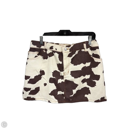 Skirt Mini & Short By Shein In Brown & Cream, Size: 1x