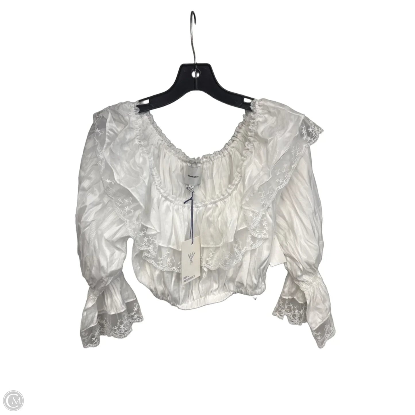 Blouse Designer By Reformation In White, Size: S