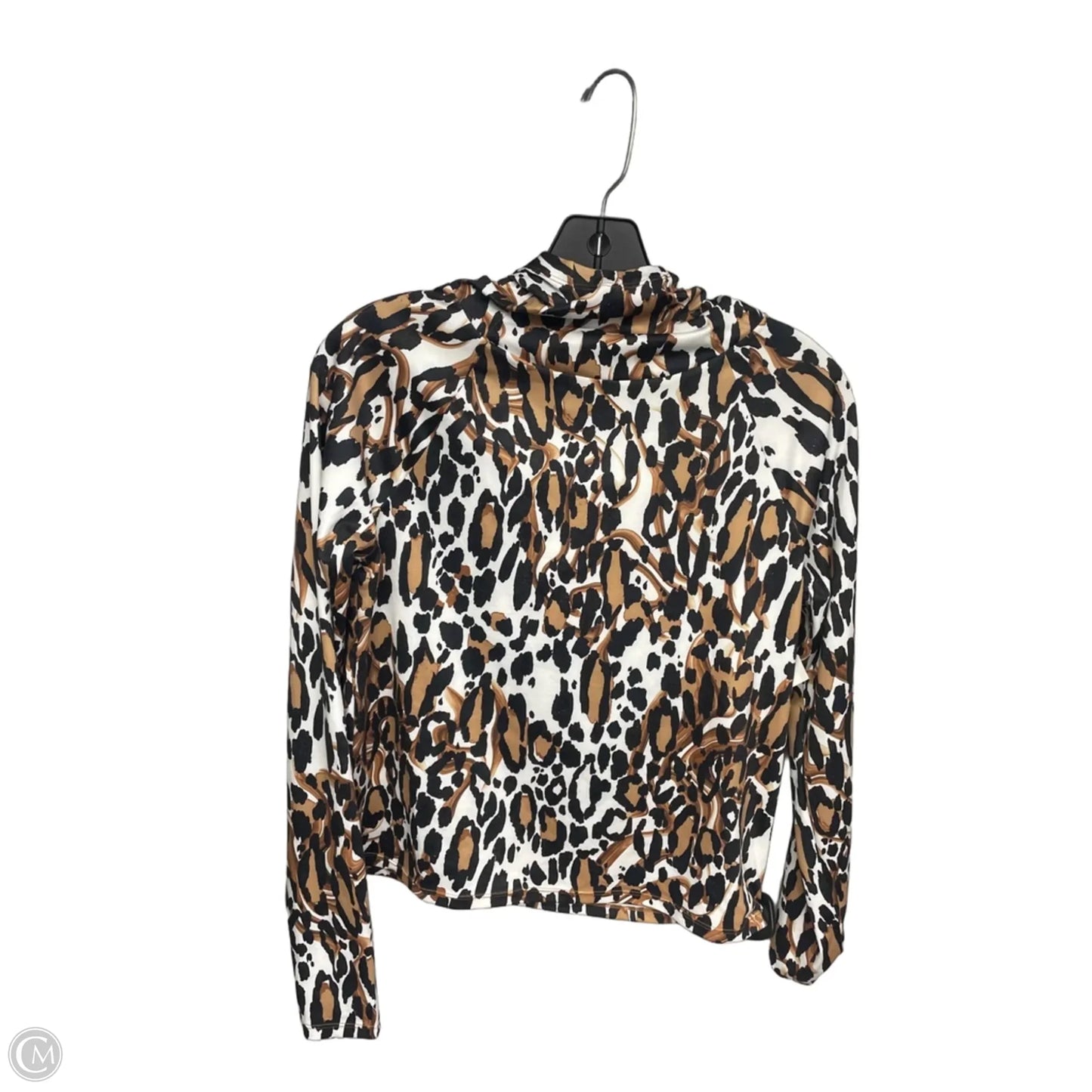 Athletic Top Long Sleeve Collar By Xersion In Animal Print, Size: Xs