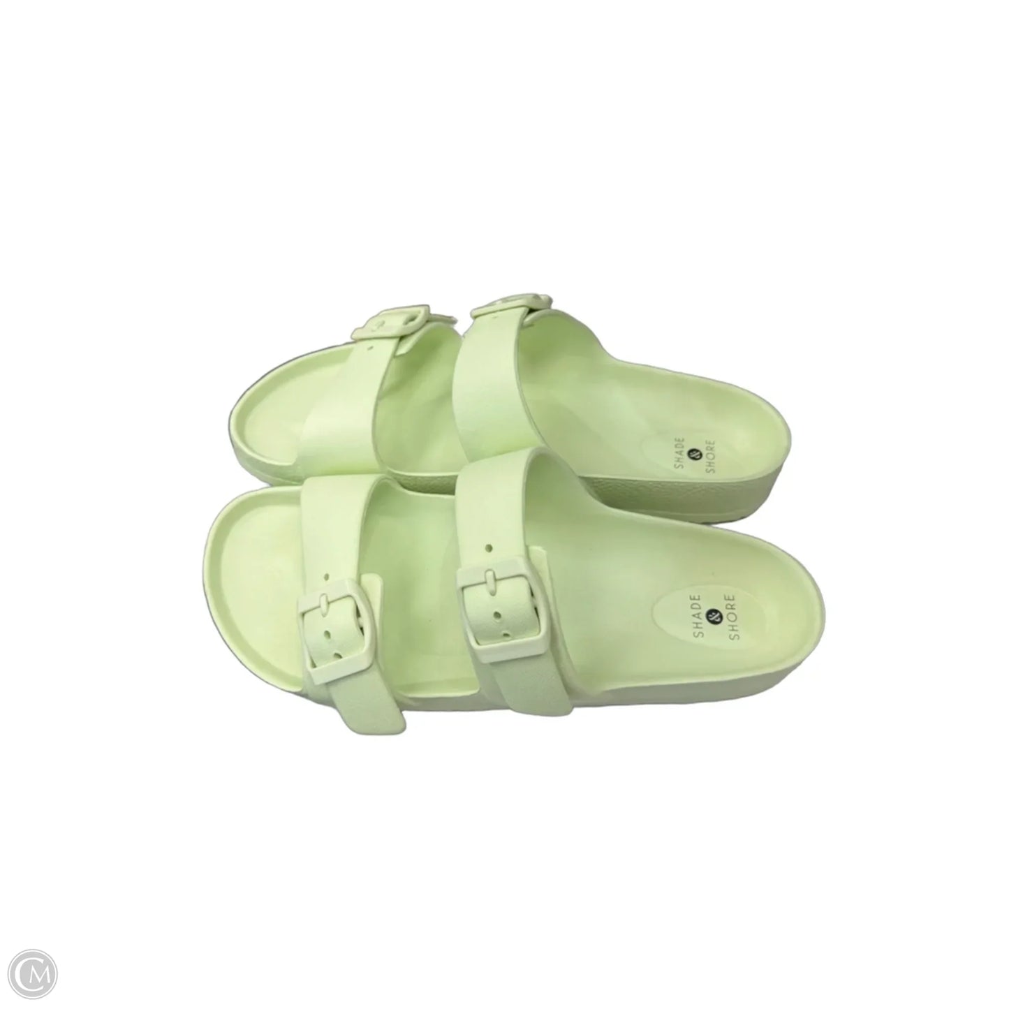 Sandals Flats By Shade & Shore In Green, Size: 9