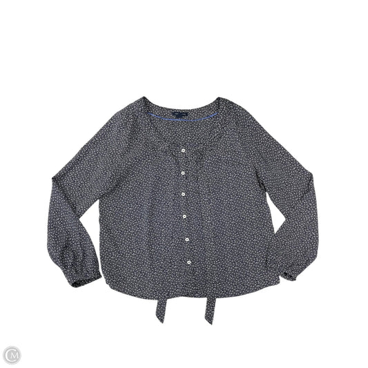 Top Long Sleeve By Tommy Hilfiger In Blue, Size: L