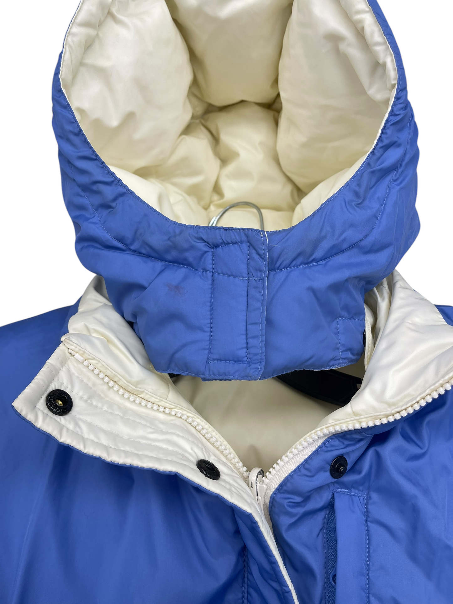 Coat Puffer & Quilted By Lands End In Blue & Cream, Size: M