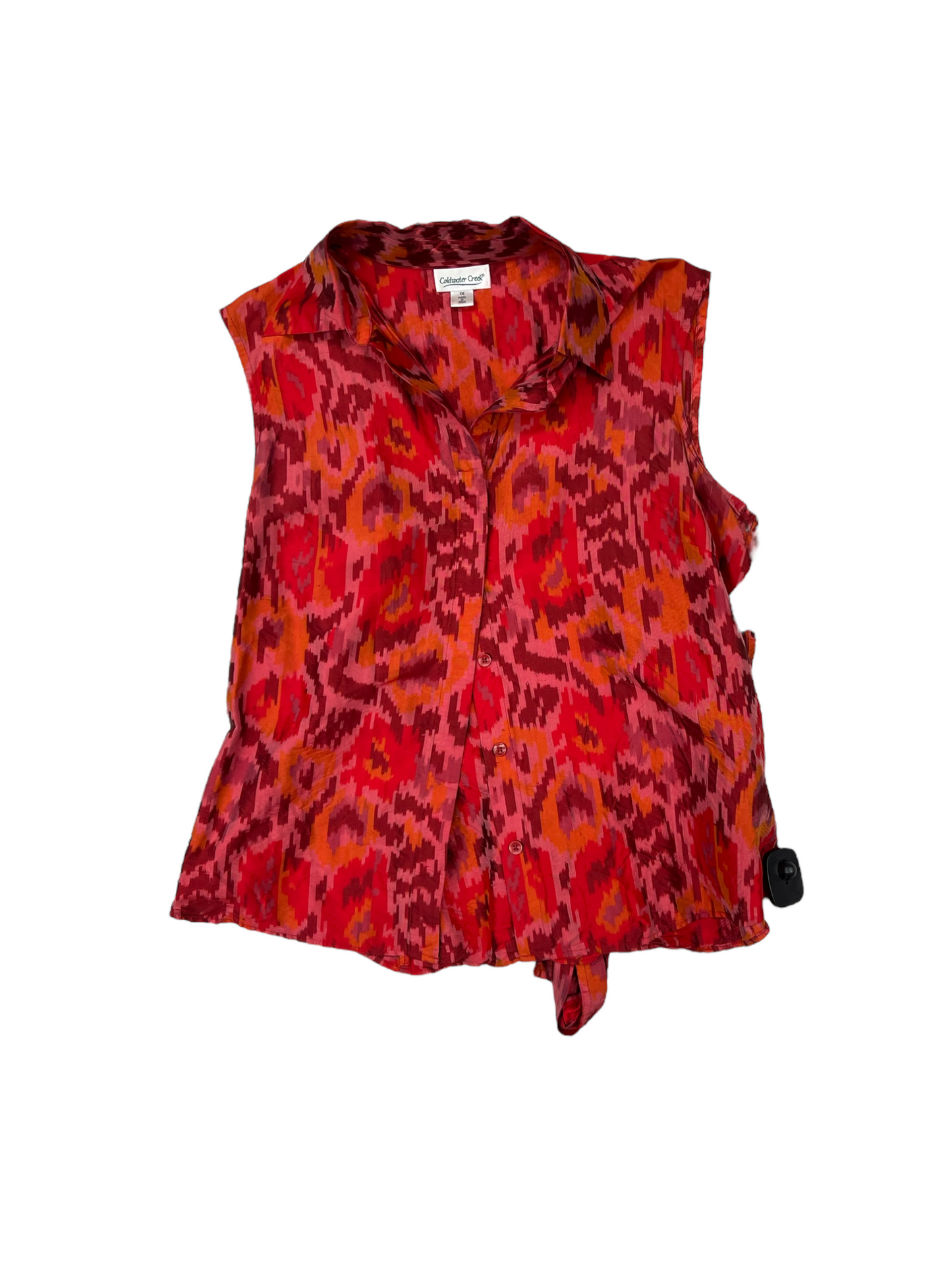 Top Sleeveless By Coldwater Creek In Red, Size: 1x