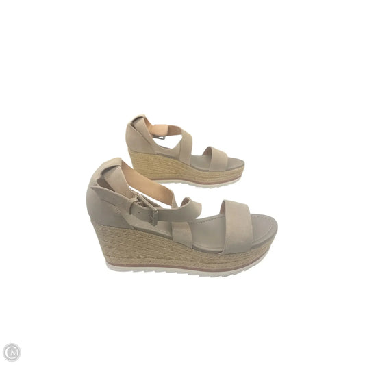 Sandals Heels Block By Marc Fisher In Taupe, Size: 10