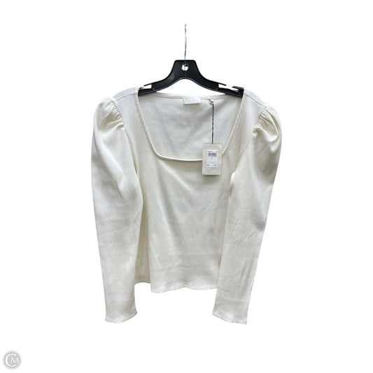 Top Long Sleeve By Seven 7 In Cream, Size: Xl