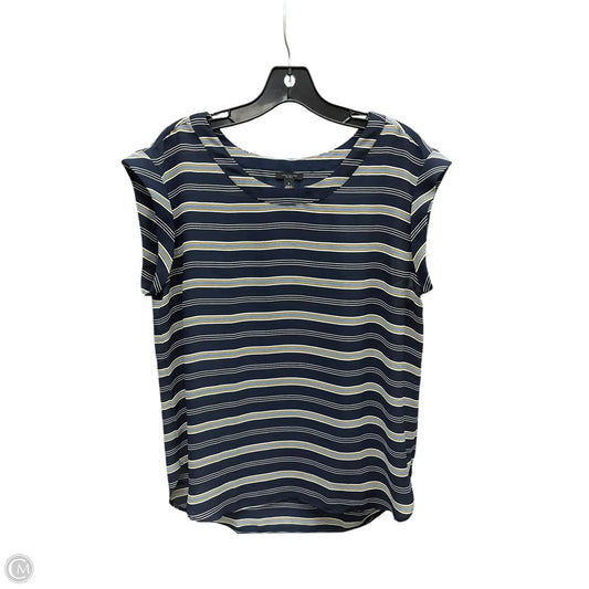 Top Short Sleeve By Ann Taylor In Navy, Size: M