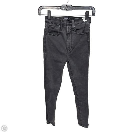 Jeans Skinny By Abercrombie And Fitch In Black, Size: 0p