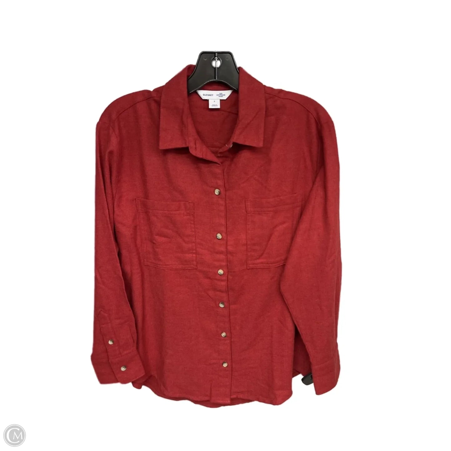 Top Long Sleeve By Old Navy In Red, Size: S