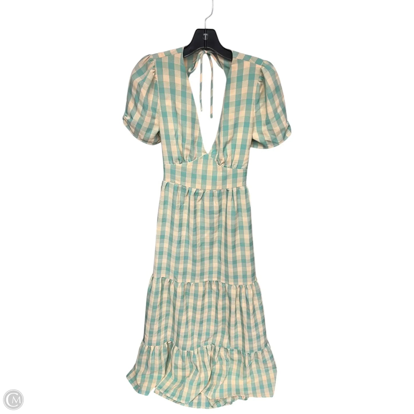 Dress Casual Maxi By Fore In Green & Tan, Size: M