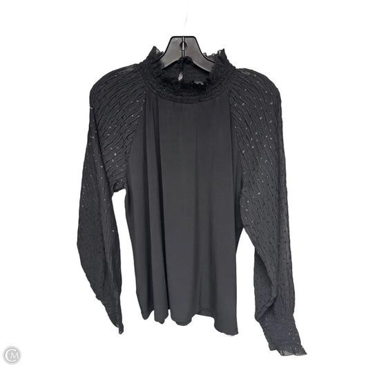 Top Long Sleeve By Ann Taylor In Black, Size: S