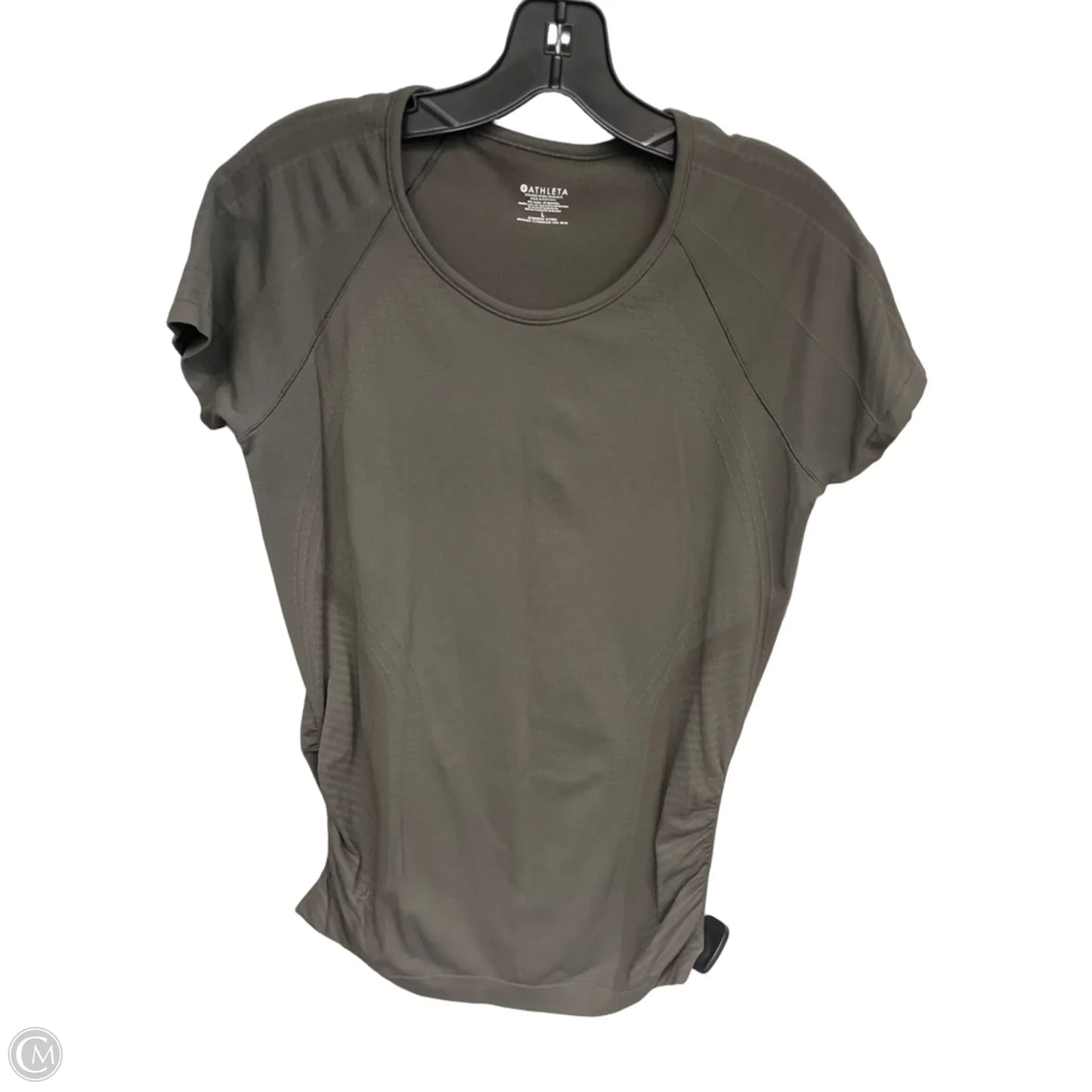Athletic Top Short Sleeve By Athleta In Brown, Size: L