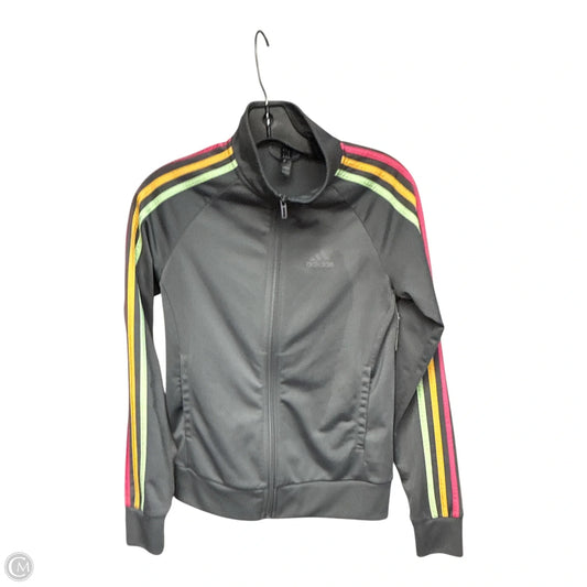 Athletic Jacket By Adidas In Grey & Pink, Size: Xs