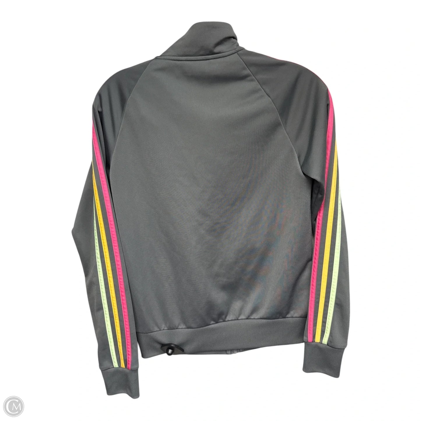 Athletic Jacket By Adidas In Grey & Pink, Size: Xs