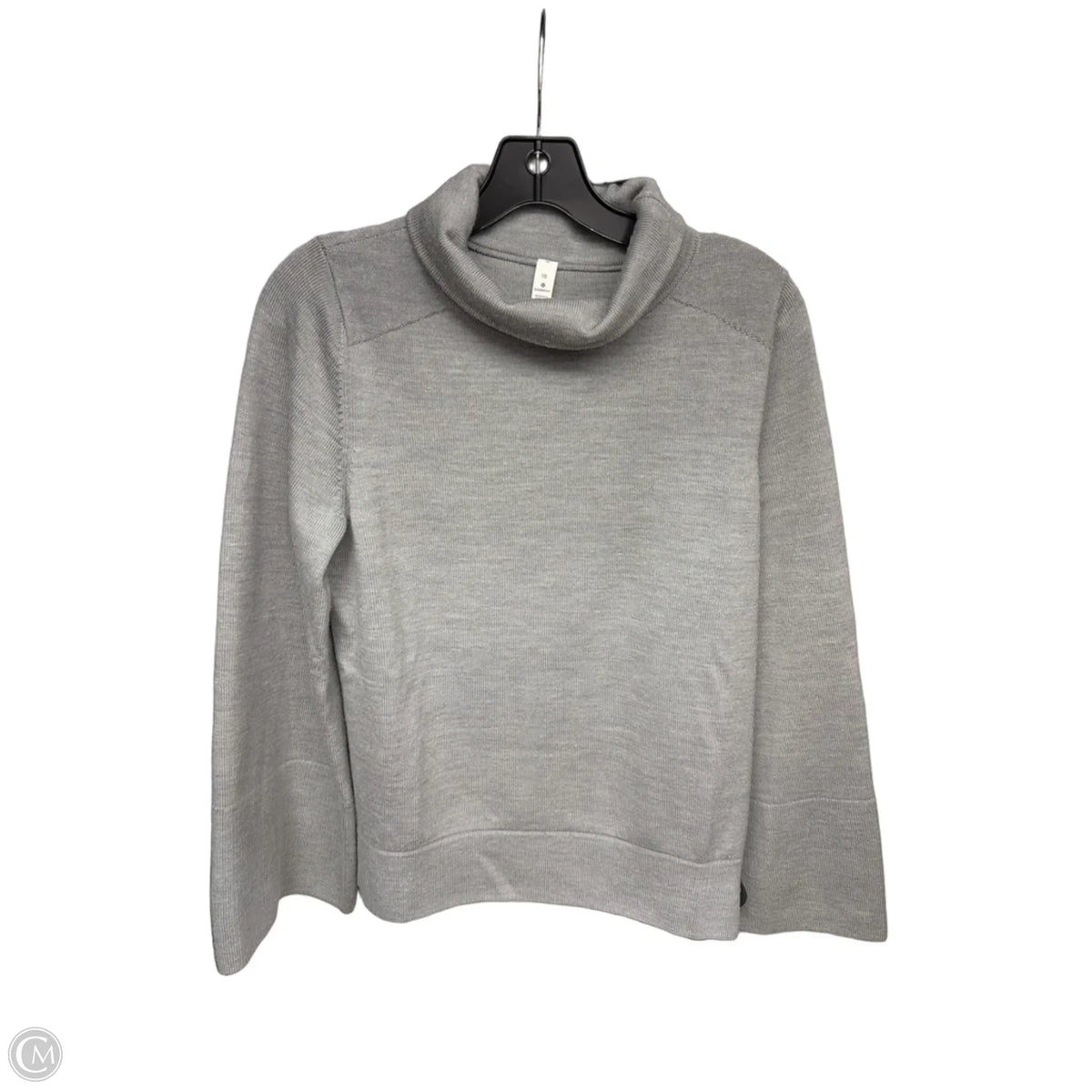 Athletic Sweatshirt Collar By Lululemon In Grey, Size: 10
