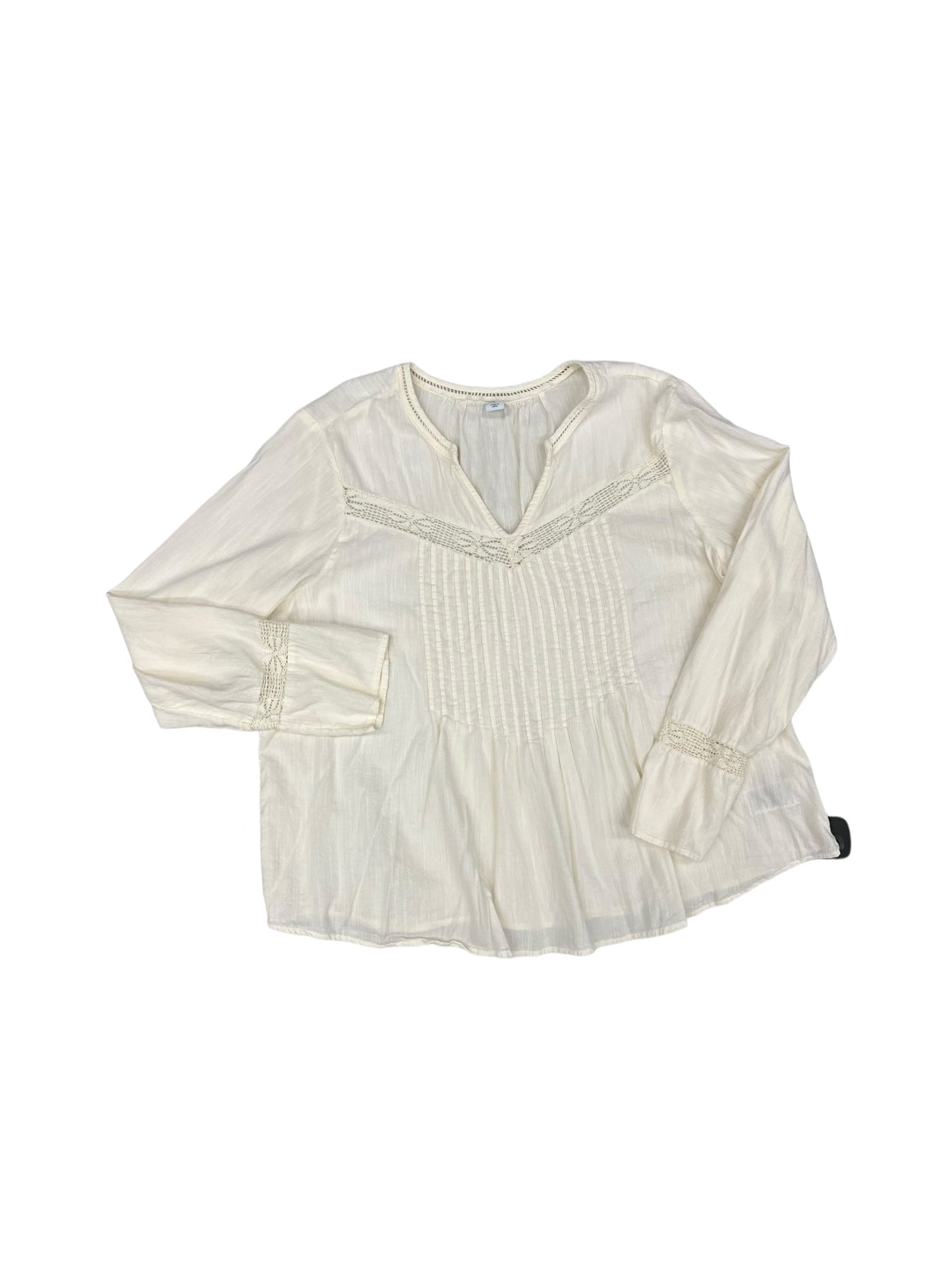 Cream Top Long Sleeve Old Navy, Size L