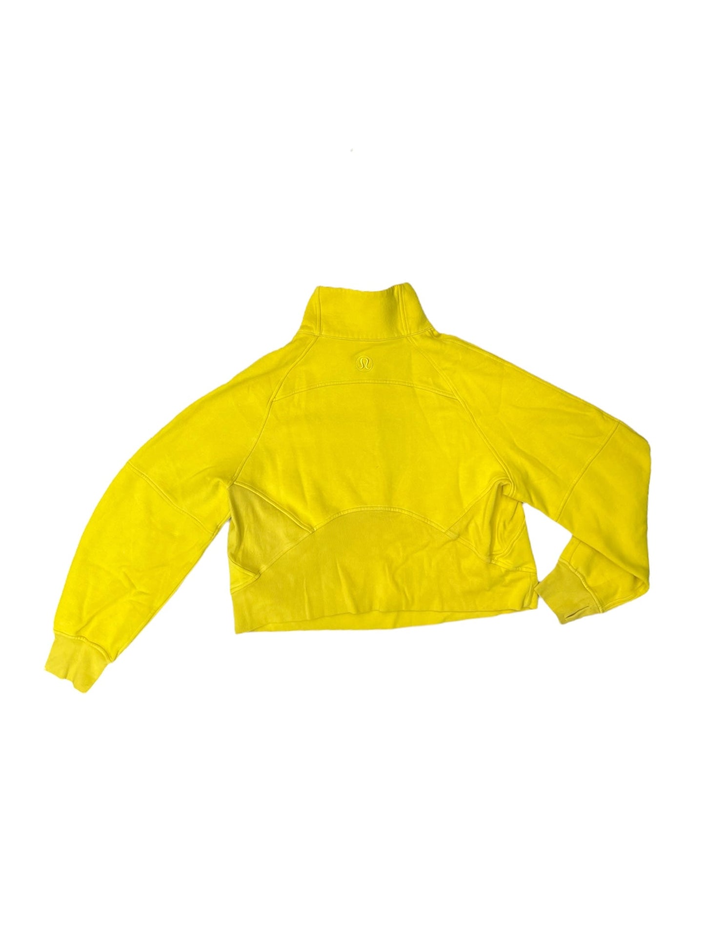 Yellow Athletic Sweatshirt Collar Lululemon, Size M