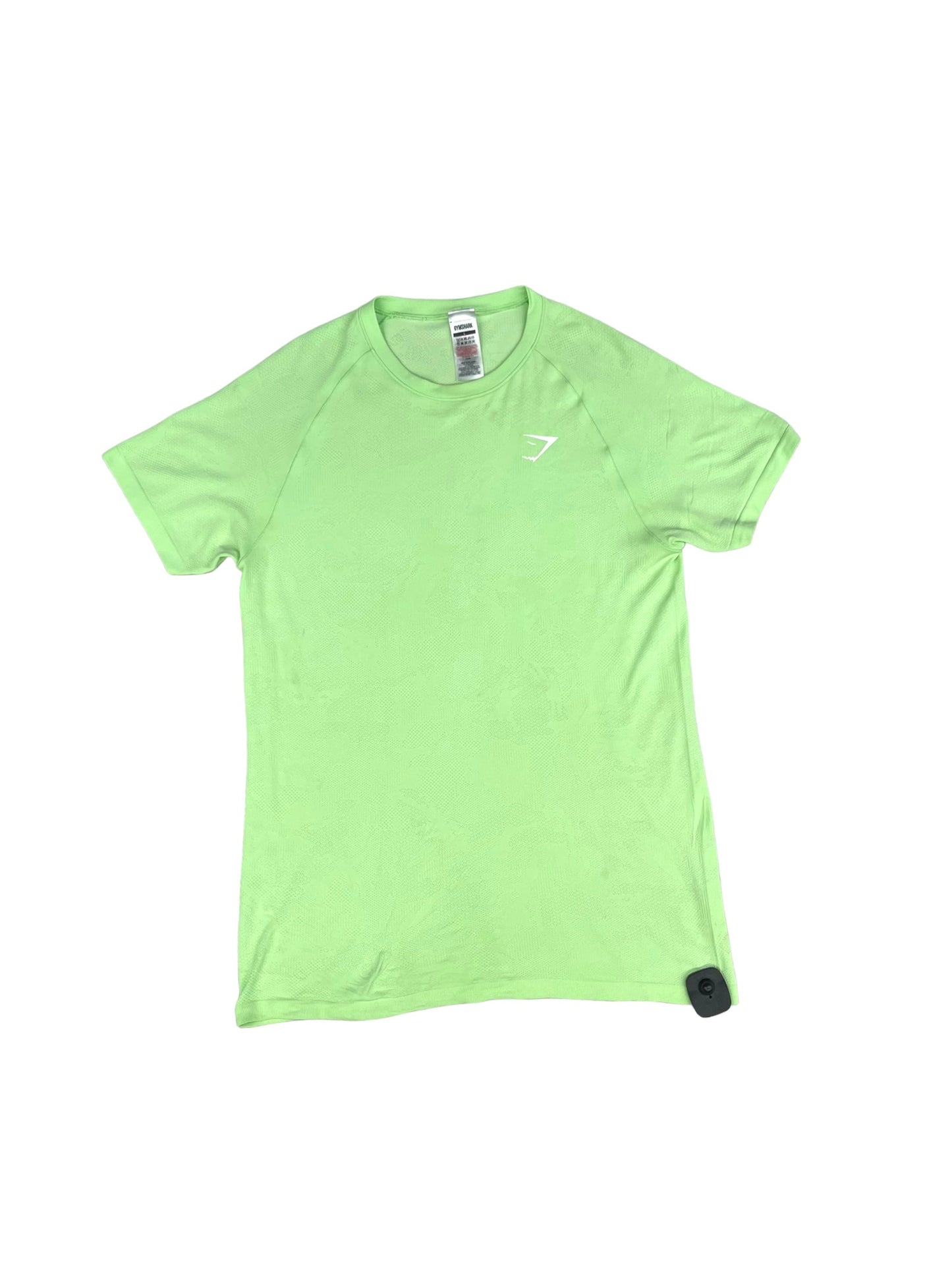 Green Athletic Top Short Sleeve Gym Shark, Size L