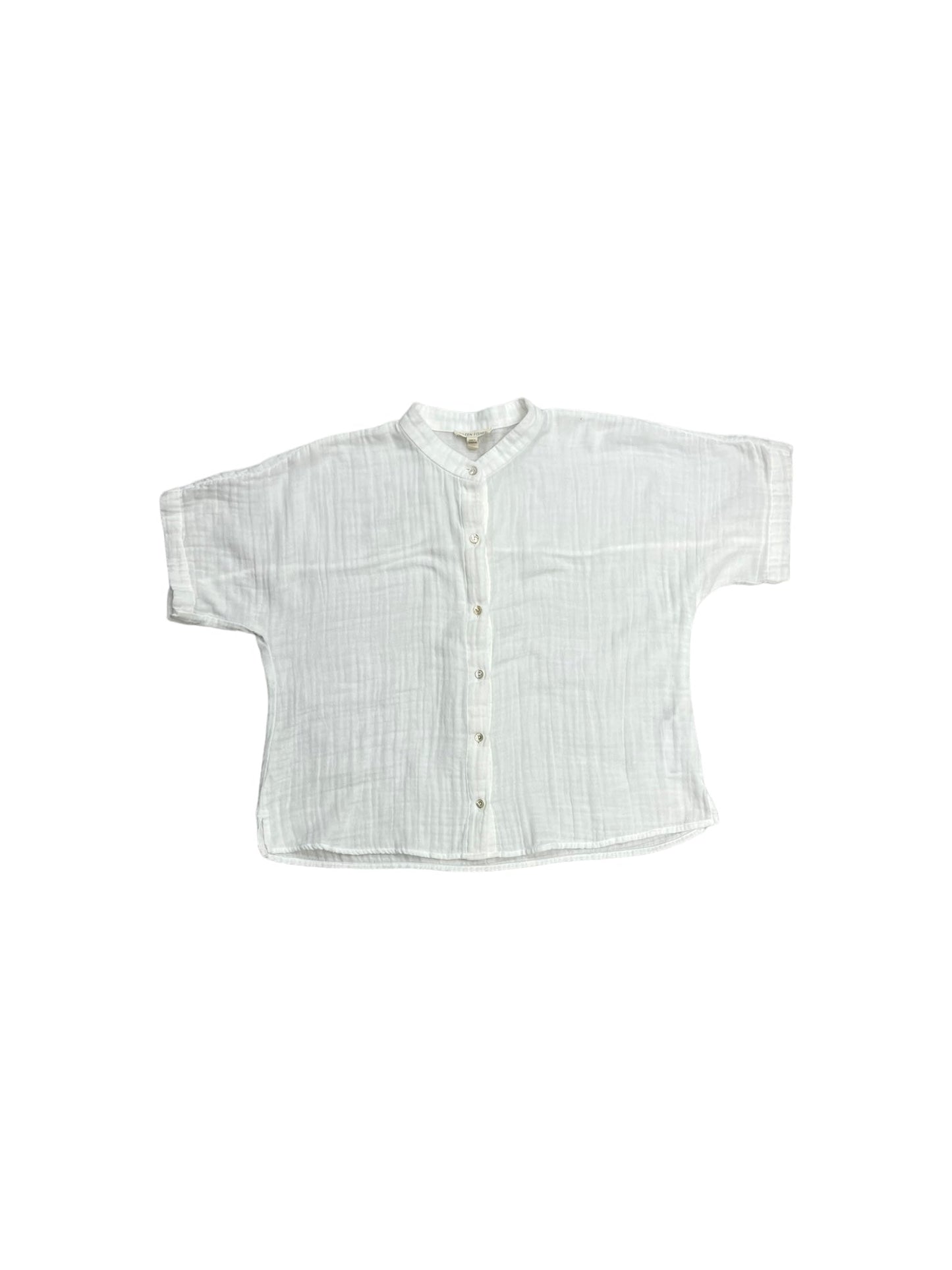 Top Short Sleeve By Eileen Fisher In White, Size: Xs