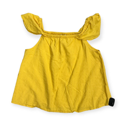 Top Sleeveless By J. Crew In Yellow, Size: S