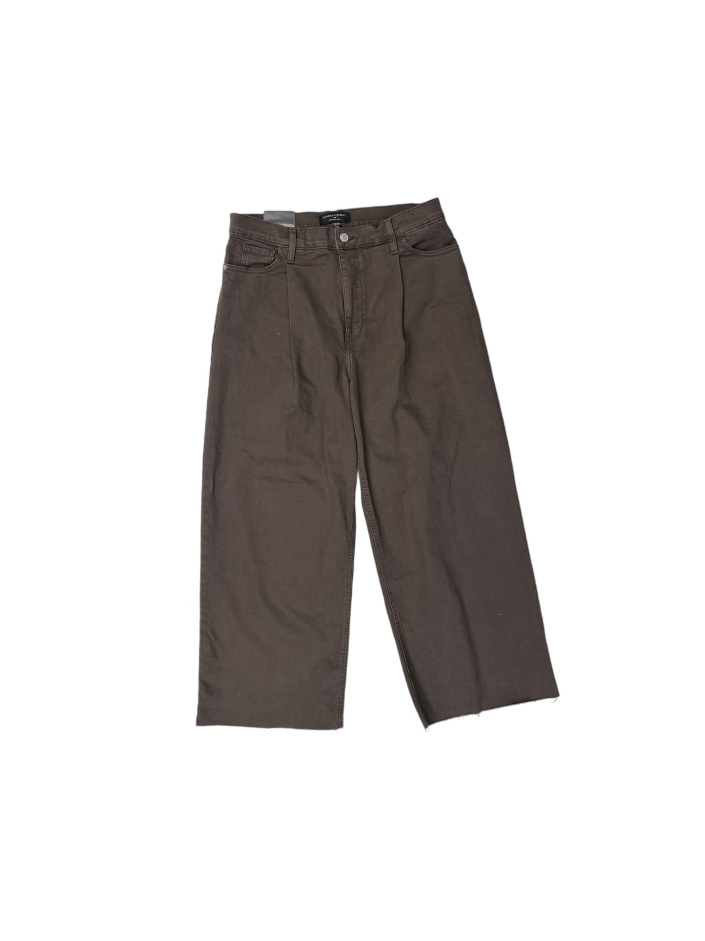 Pants Cropped By Banana Republic In Brown Denim, Size: 10