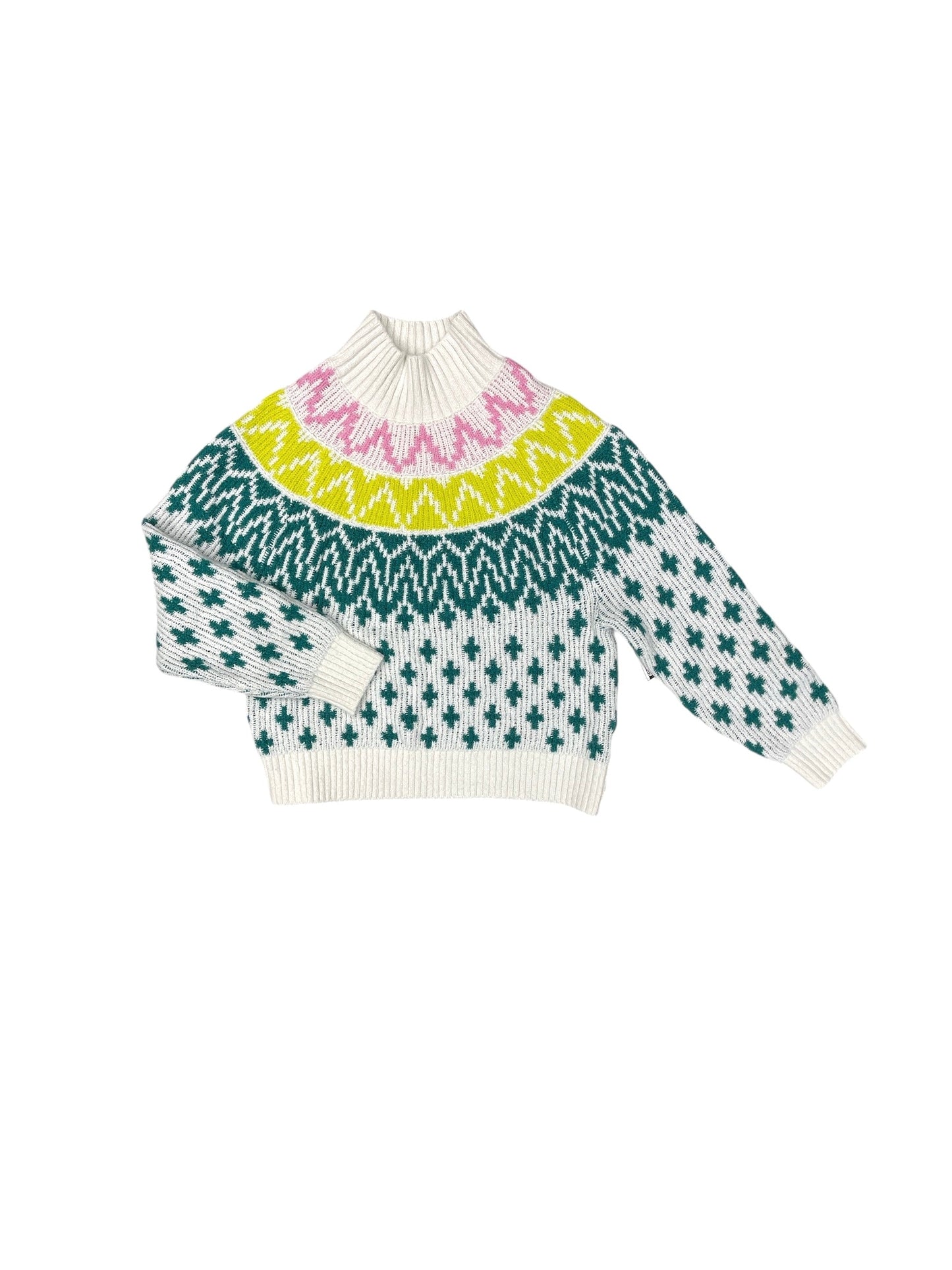 Sweater By Old Navy In Green & White, Size: Xs